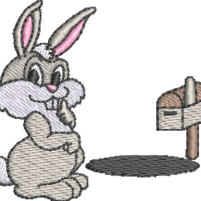 Bunny next to a  Letter Box 69x64mm Thumbnail